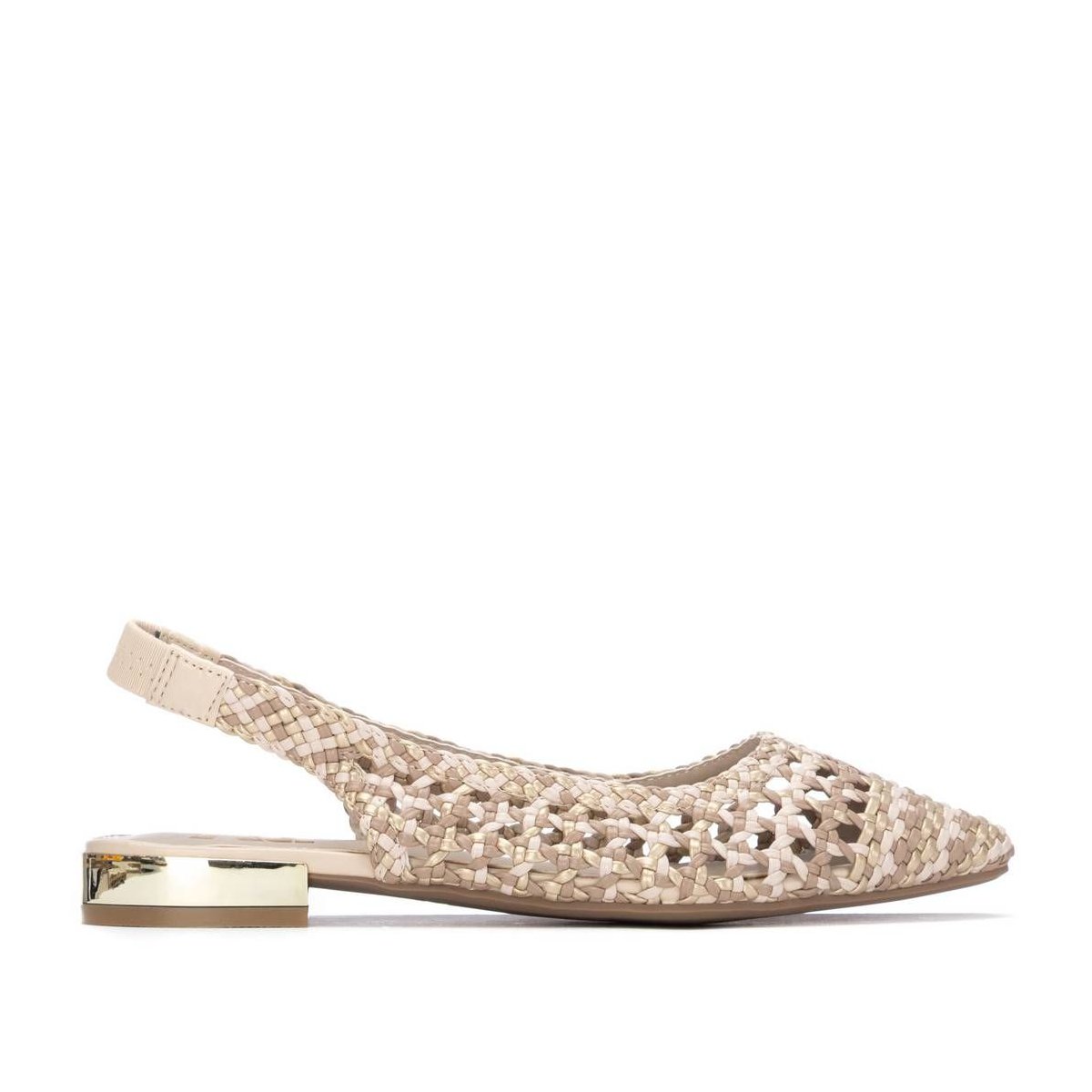 Обувь XTI Women's Slingback Braided Flats 145300 Beige 5.5 — фото 2