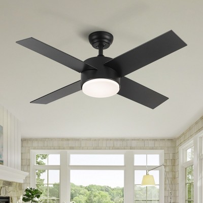 44"Wx44"D 3-speed Fan With 3-Color Led Light,Indoor Ceiling Fan With Remote Control And 4 Blades -The Pop Home