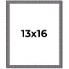PosterPalooza | Textured Grey Picture Frame - UV Acrylic, Foam Board Backing, Hanging Hardware - 2 of 4