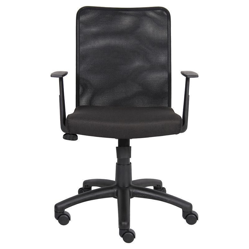Budget Mesh Task Chair with T-Arms Black - Boss Office Products, 5 of 8