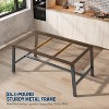 Industrial 63" Wooden Dining Table for 4-6 People, Rectangular Kitchen Table with Sturdy Black Metal Frame and Natural Wood Finish for Dining Room - 4 of 4