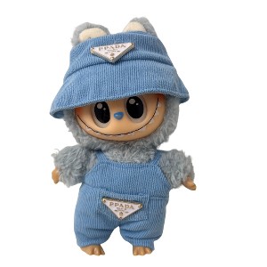 Designer Blue Overalls with Hat | Labubu Fashion - 1 of 4