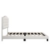 Sapphtopaz Upholstered Bed Frame Platform Bed with Saddle Curved Headboard Diamond Tufted Bedroom Furniture, Easy Assembly - 4 of 4