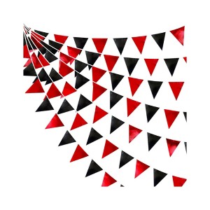 Empire DigiLabs Metallic Fabric Triangle Party Banner Flags - 1 of 3