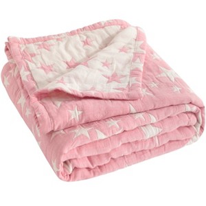3 Layer Muslin Cotton Toddler Blanket, Super Soft and Warm Crib Blanket - NTBAY - 1 of 4