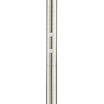 Sleek Brushed Nickel Multi-Head Torchiere Floor Lamp with Alabaster Shades