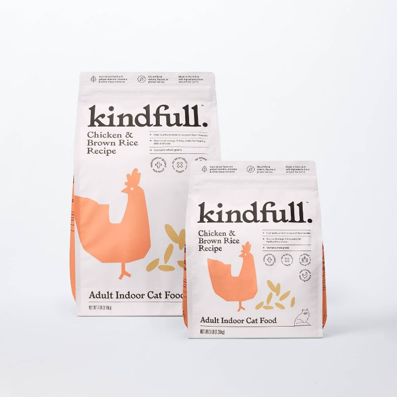 Chicken and Brown Rice Recipe Adult Indoor Dry Cat Food - Kindfull™, 5 of 6