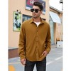 Men's corduroy longsleeved shirt classic button style ,with pleats at the back and pockets on the chest - 2 of 4