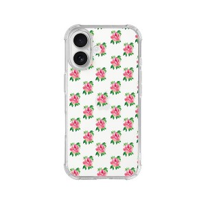 Centon iPhone 16 'Floral Rose' Printed Case Tough Edge - Clear: Apple TPU Abstract Design - 1 of 2