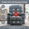 NicBex Massage Recliner Chair with Heating Modern Power Lift Accent Chair with Side Pocket and USB Port for Living Room, Bedroom - 4 of 4