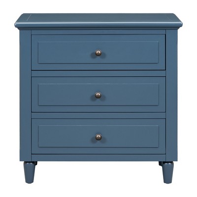 YOOCOZZ Modern 3-Drawer Bedside Cabinet & Nightstand with Metal Sliding Rails