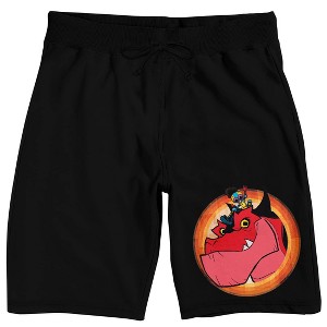 Moon Girl and Devil Dinosaur Characters Men's Black Sleep Pajama Shorts - 1 of 4