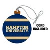 Hampton University HU Stripes Wood Christmas Tree Holiday Ornament - 2 of 4