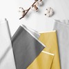 Bacati - 3 Layer Ruffled Crib/Toddler Bed Skirt - White/Yellow/Gray - 2 of 4