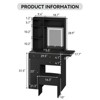 ELECWISH Vanity Tables, Vanity Desk Set with Mirror and Lights, Makeup Table with Drawer, Storage Chair, and Fold-up Panel for Small Space Bedroom - 3 of 4