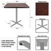 Hampden Furnishings 36" Bennet Collection Square with X Base Dining Table Gray/Mahogany - image 4 of 4