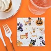 Big Dot of Happiness Halloween Pets Party Napkins, Cat and Dog Costume Party Halloween Decor, White 3-Ply Paper Beverage Napkins - 24 Count - 4 of 4