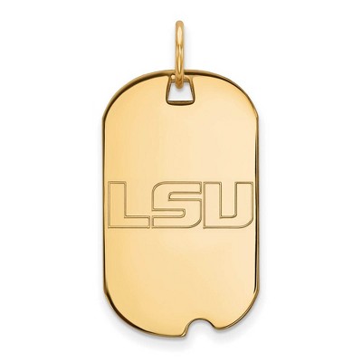 Black Bow Jewelry 14k Yellow Gold Louisiana State Fighting Tigers NCAA Pendant