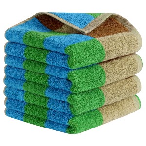 REGALWOVEN Plaid Pattern Cotton Soft Absorbent Bathroom Hand Towel 14" x 30" - 1 of 4