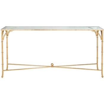 Maurice Console Table - Gold/Glass - Safavieh.