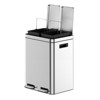 Trash Can, Stainless Steel Step Trash Can with Soft-Close Lid, Hands-Free Pedal - 2 of 4