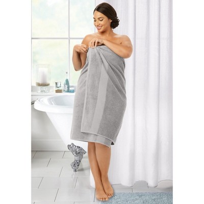 BrylaneHome BH Studio Oversized Towel Bath Sheet - Silver