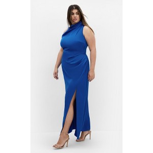 Women's Plus Size Modern Darling Maxi Dress - blue | CITY CHIC - 1 of 4