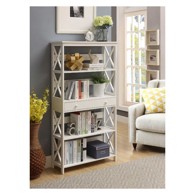 59.75" Breighton Home Xavier 5-Shelf Bookcase with Drawer, 5 of 6