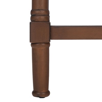 Brown Wood and Metal Console Table with Storage