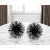 HomeRoots Set of Two Black Iron Decorative Spiky Sphere Tabletop Sculpture - 2 of 4