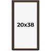 PosterPalooza | Modern Shadow Box 1" Depth Brown Picture Frame - UV Acrylic, Backing, Hanging Hardware - 2 of 4