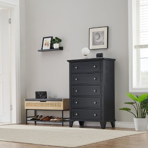 Nasitip 5 Drawers Dresser for Bedroom, 48'' Tall Wood Chest of Drawers Dresser with Large Storage Organizer for Living Room, Closets, Hallway - 1 of 4
