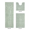 Lux Premium 100% Cotton  Ultra-Soft Tufted Solid Reversible 3 Piece Bath Rug Set, Water-Absorbent, Durable, Machine Washable Bathroom Rug - 2 of 4