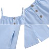 Girls' Wide-Leg Short Jumpsuit with Adjustable Suspenders and Pockets for Little Girl - 3 of 4