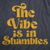 Mens The Vibe Is In Shambles T Shirt Funny Bad Vibes Joke Tee For Guys - Crazy Dog Men's T Shirt - 2 of 4