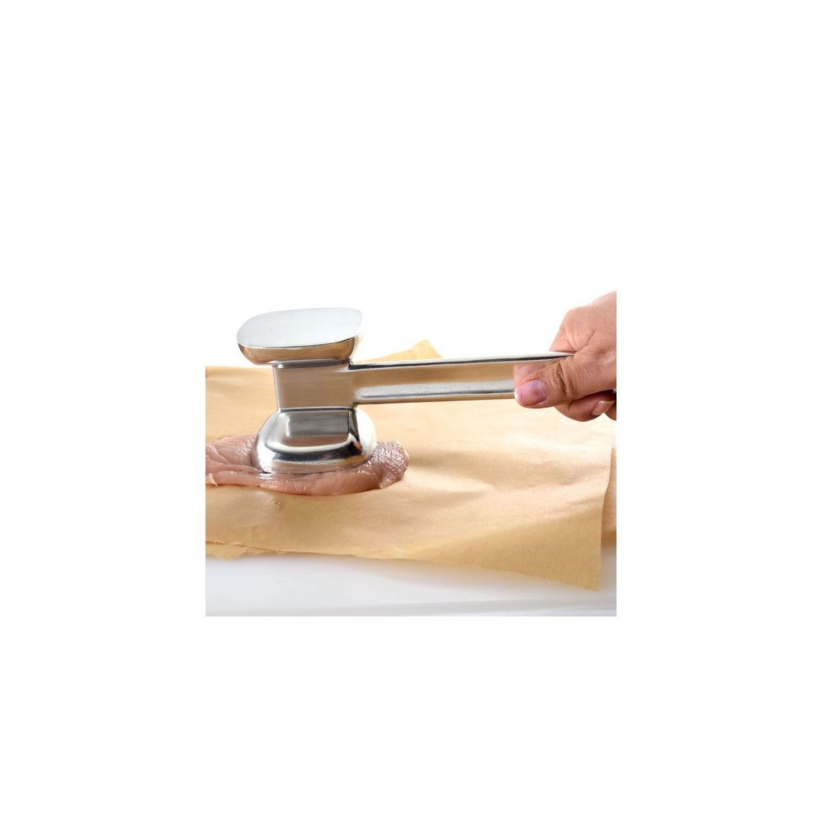 Norpro 10-Inch Aluminum Meat Tenderizer Hammer, Silver - thumbnail 4