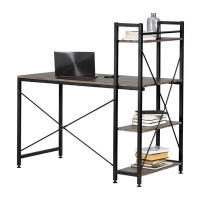 South shore evane industrial deals desk with storage