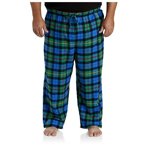 Big + Tall Essentials By Dxl Plaid Flannel Lounge Pants - Men's Big And ...