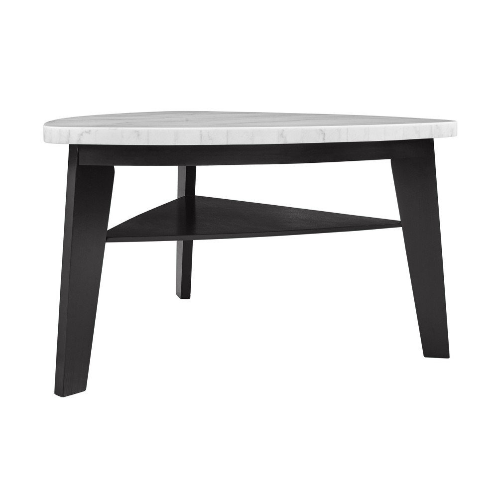 Photos - Dining Table Carrara Marble Top Counter Height Table White/Black - Steve Silver Co.