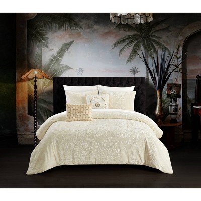 5pc Queen Kiana Comforter Set Beige - Chic Home Design