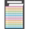 Ashley Productions® Smart Poly Chart, 13" x 19", B&W Polka Dots Incentive, w/Grommet, Pack of 6 - 2 of 2