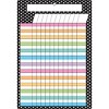 Ashley Productions® Smart Poly Chart, 13" x 19", B&W Polka Dots Incentive, w/Grommet, Pack of 6 - image 2 of 2