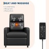 Power Recliner with Massage & Heat, Electric Ergonomic Chair with Overstuffed Tall Back, Padded Seat, 2 Side Pockets & USB Port - 3 of 4