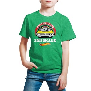 Boys' - Hot Wheels - Revved Up For 2nd Grade Short Sleeve Graphic T-Shirt - 1 of 4