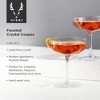 Viski Faceted Coupe Glasses set of 2, Champagn, Martini, Wine, Crystal Cocktail Glasses for Bar, Drinking Glass Set of 2, 7oz - 2 of 4