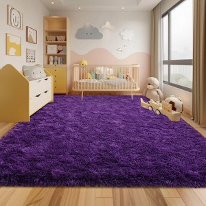 Area Rugs for Living Room Bedroom, Non-Slip Fluffy Soft Shag Carpet for Kids Home Dorm Decor - 1 of 4