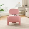 Fontoi Accent Chairs, Armless Accent Chair for Living Room with Comfy Seat Backrest, Modern Upholstered Accent Chair, Pink, 27.1"*26.4"*16.3" - 4 of 4