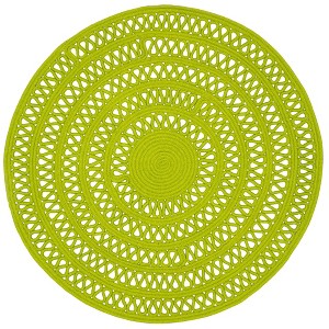 Annie Selke - Dash & Albert Bowline Navy Handwoven Indoor/Outdoor Round Rug - 1 of 4