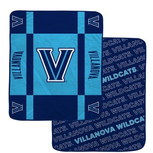 NCAA Villanova Wildcats Reverse Block Double Sided Ultra Cozy Blanket - 1 of 2