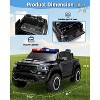 Kids Ride On Pickup Car, 12V Electric Ride On Truck for Kids, Remote Control Toy Car, 3 Speeds, Spring Suspension & LED Lights - 3 of 4